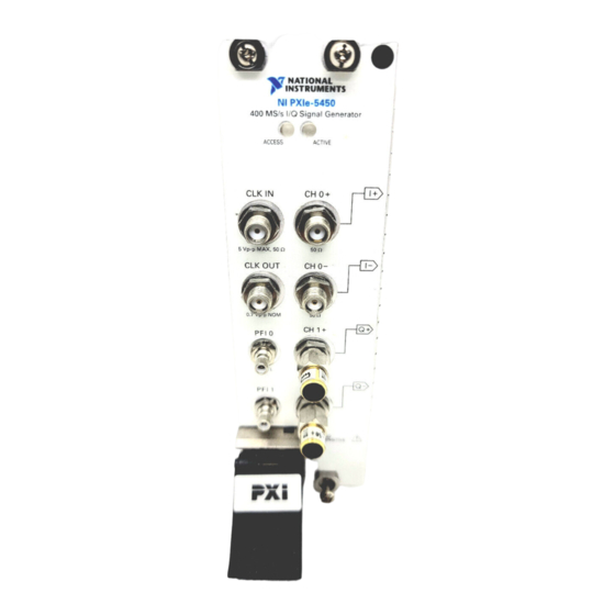 National Instruments PXIe-5450 Safety, Environmental, And Regulatory Information