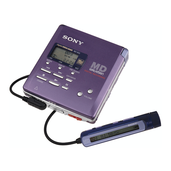 Sony MZ-R55 User Manual