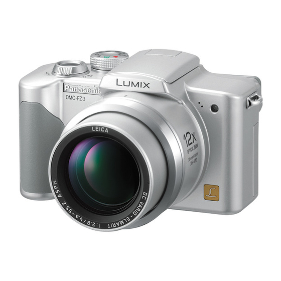 PANASONIC LUMIX DMC-FZ3 OPERATING INSTRUCTIONS MANUAL Pdf Download