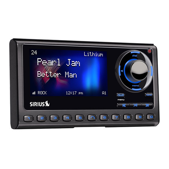 SIRIUS SATELLITE RADIO SP5TK1 USER MANUAL Pdf Download ManualsLib