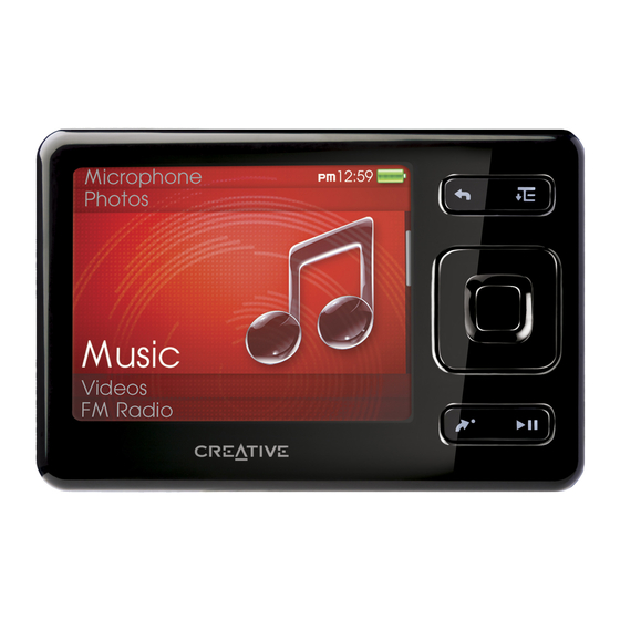 CREATIVE ZEN QUICK GUIDE 1 QUICK MANUAL Pdf Download ManualsLib