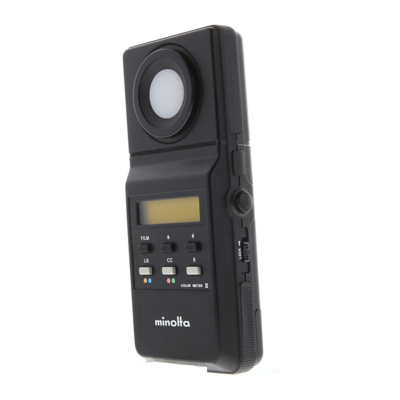 MINOLTA COLOR METER II PART 2 MANUAL Pdf Download ManualsLib
