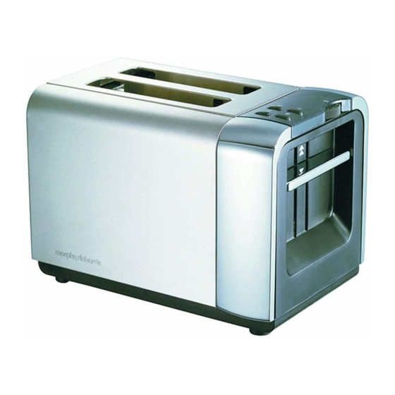 MORPHY RICHARDS 2 SLICE CHROME STAINLESS STEEL TOASTERS INSTRUCTIONS