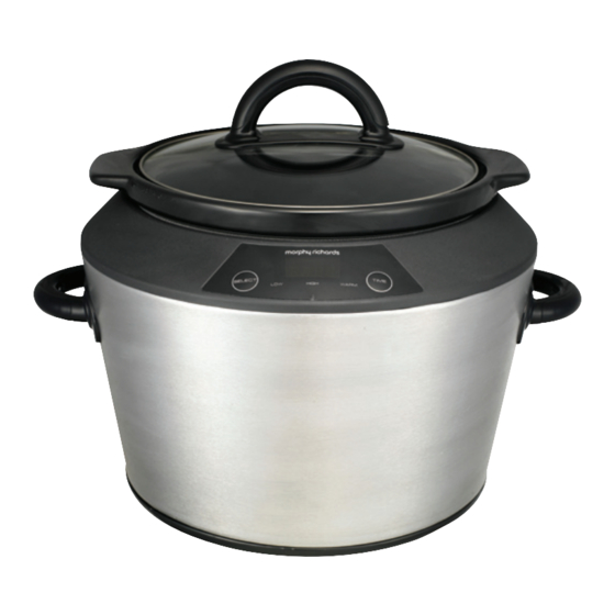 MORPHY RICHARDS DIGITAL 5 LITRE SLOW COOKER INSTRUCTIONS MANUAL Pdf