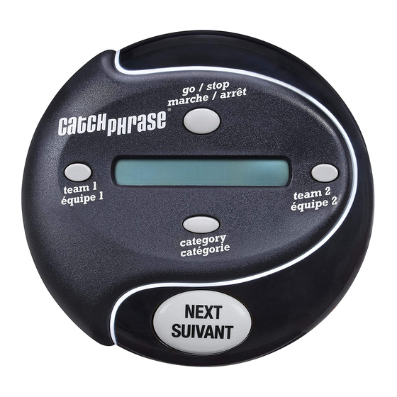 Hasbro Gaming Catch Phrase Quick Start Manual