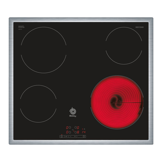 BALAY 3eb720xr Ceramic Hob Stove Manuals