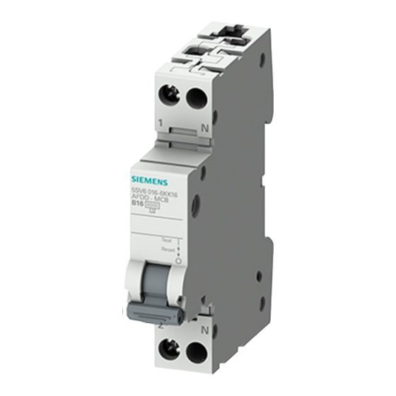 Siemens 5SV6 Manual