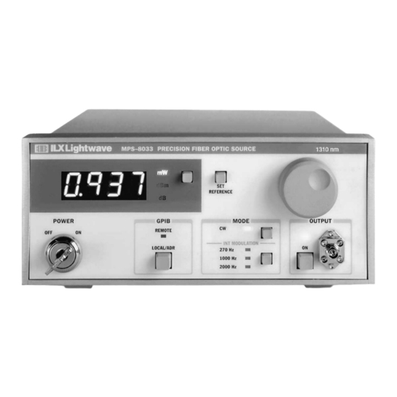ILX Lightwave MPS-8033 Series User Manual