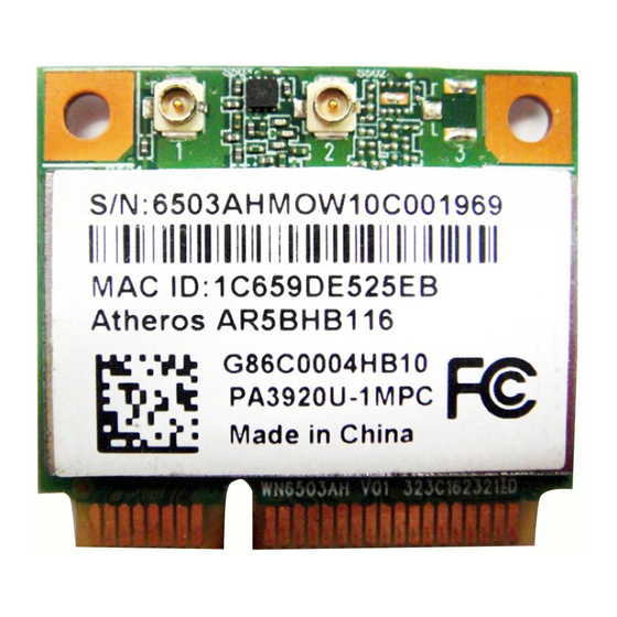 Atheros AR5BHB116 User Manual