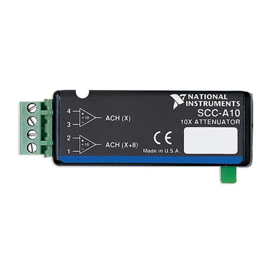 National Instruments SCC-A10 User Manual