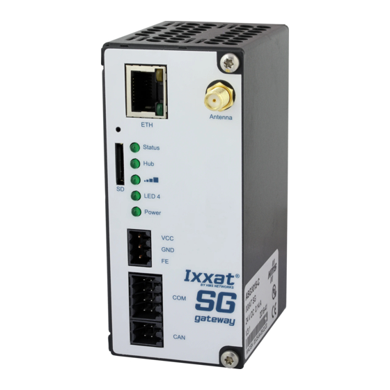 HMS Ixxat SG-gateway Startup Manual