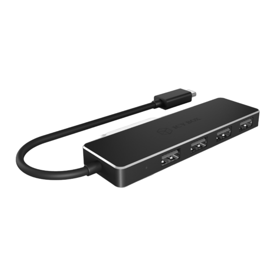Icy Box IB-HUB1410-C3 Quick Installation Manual