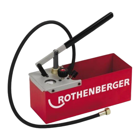Rothenberger TP25 Instructions For Use Manual