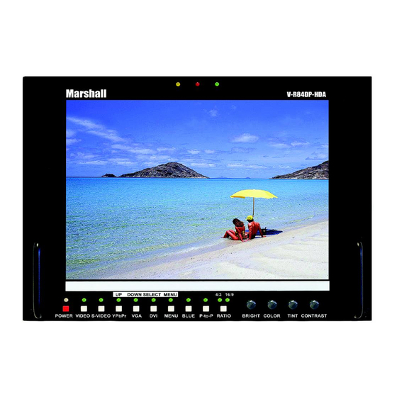 Marshall Electronics V-R84DP-HDA User Manual