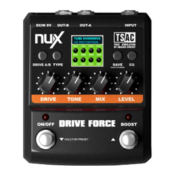 nux Drive Force Owner's Manual