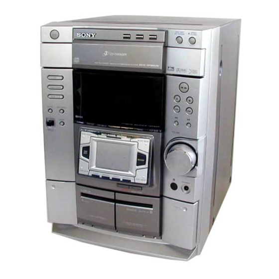 Sony HCD-DP800AV Manuals