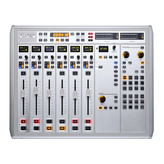 Studer OnAir 1500 Quick Start Manual