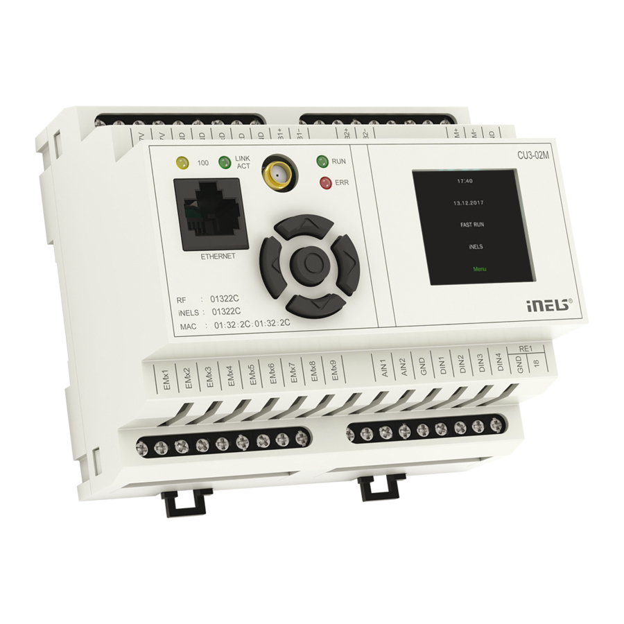 User Manuals: iNels CU3-01M Central Unit