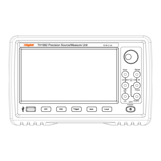 Tonghui Electronics TH1991 Operation Manual
