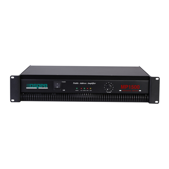DSPPA MP 1500 Manuals