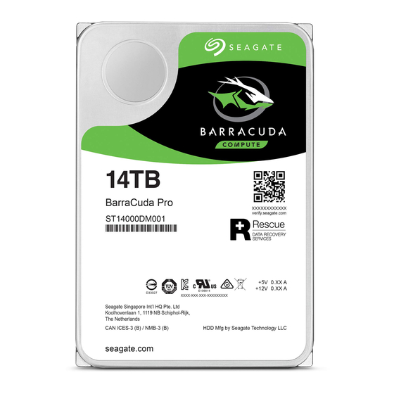 Seagate Barracuda Pro ST14000DM001 Manuals