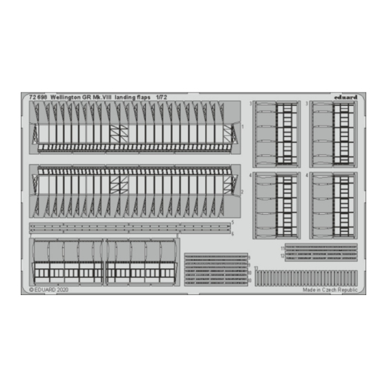 Eduard Wellington GR Mk.VIII landing flaps Assembly Instructions