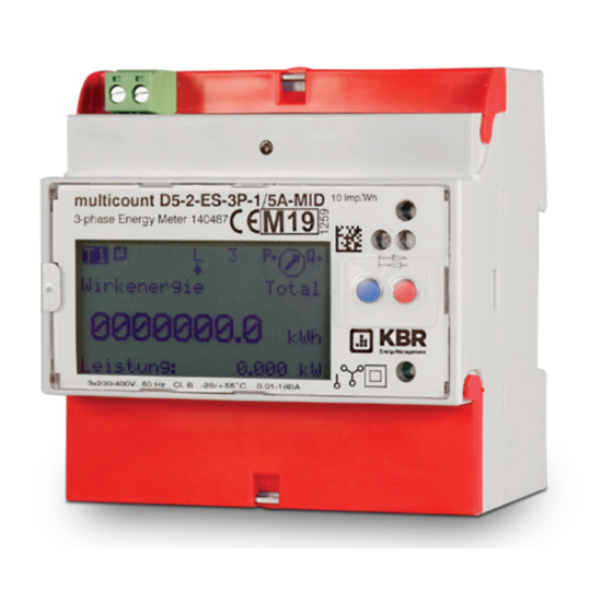 KBR multicount D5-0-LCD-1DO-3P-75A-MID Quick Manual