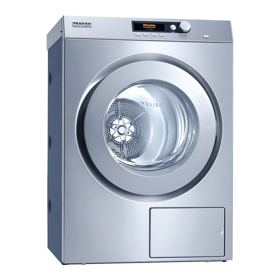 Miele professional PT 7186 Vario Operating And Installation Instructions