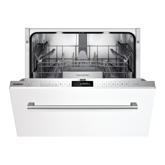 Gaggenau DF261101 Integrated Dishwasher Manuals