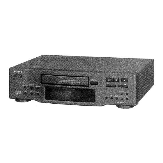 Sony CDP-M33 Service Manual