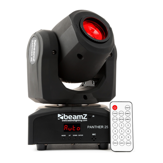 Beamz Panther 25 Instruction Manual