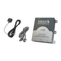 Sirius Satellite Radio SiriusConnect SIR-PAN1 Installation Manual