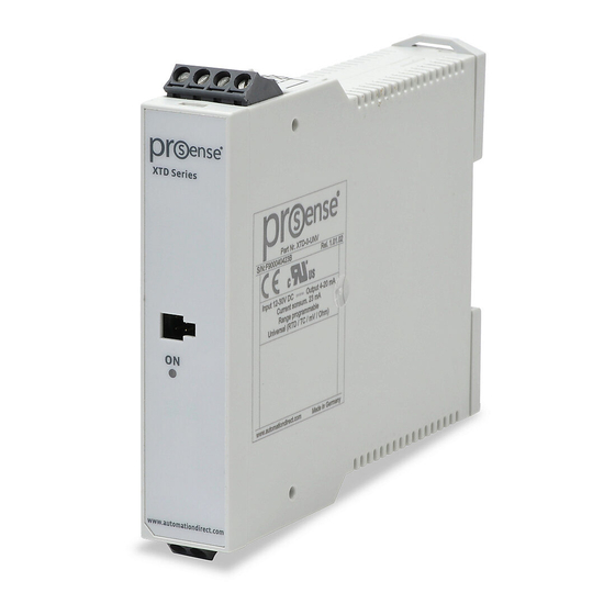 Prosense XTD Series Manual