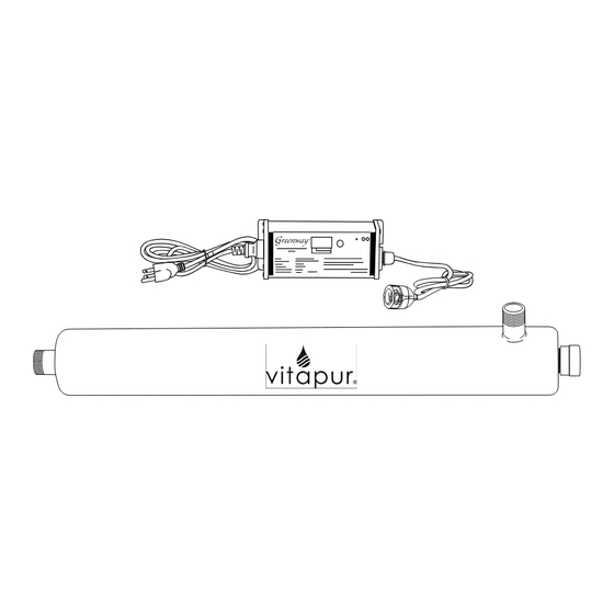 vitapur advance Installation Instructions & Owner's Manual