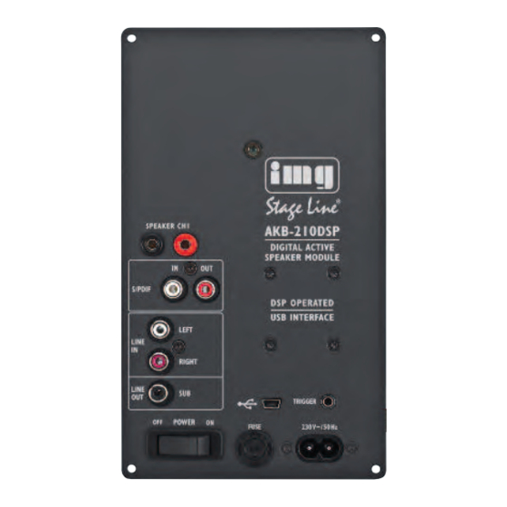 IMG STAGELINE AKB-210DSP Manuals