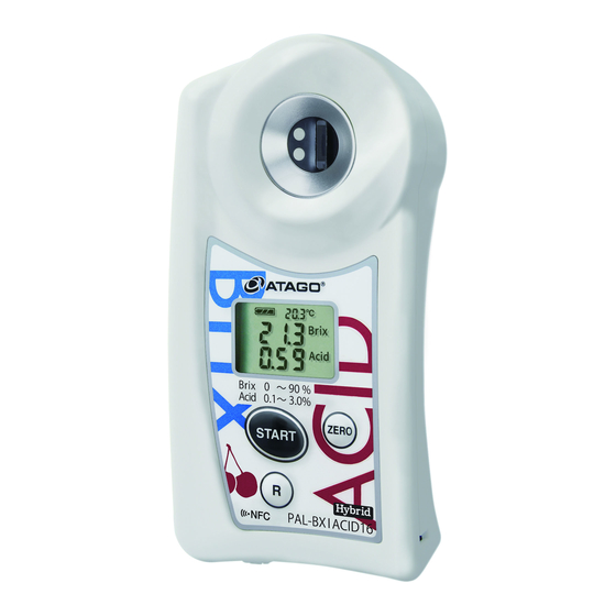 ATAGO PAL-Easy ACID16 Quick Start Manual