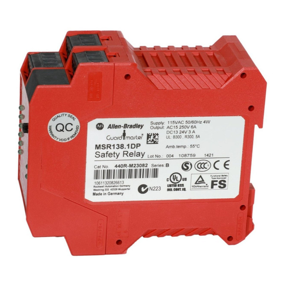 Rockwell Automation Allen-Bradley Guard master Minotaur MSR138DP Installation Instructions