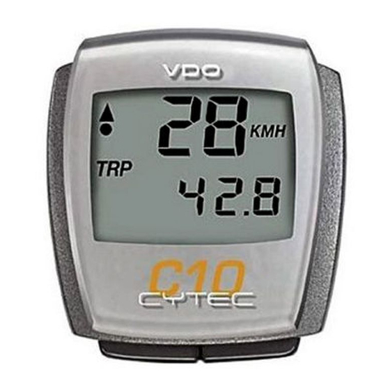 VDO CYTEC C 10 Installation And Operation Manual
