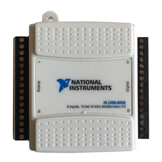 National Instruments USB-6008 Quick Manual