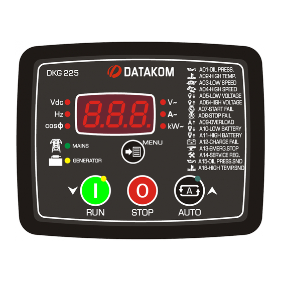 Datakom DKG-225 Installation Manual
