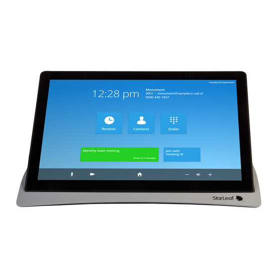 StarLeaf Touch 2045 Quick Start Manual