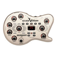 Behringer Bass V-Amp LX1B Pro Quick Start Manual
