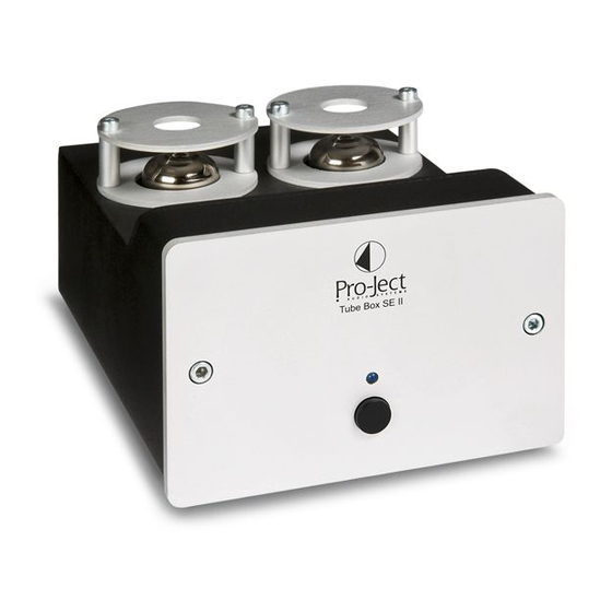 Pro-Ject Audio Systems Tube Box SE II Instructions For Use