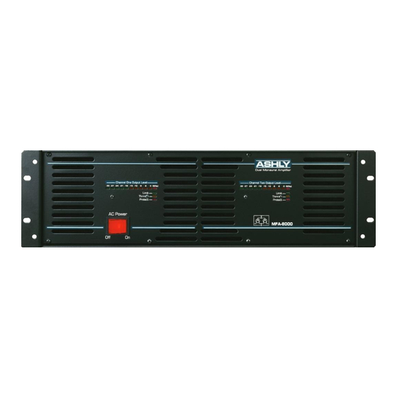 Ashly MFA MFA-8000 MFA-8000 Specification Sheet