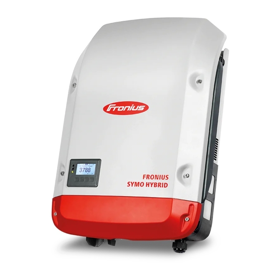 Fronius Symo Hybrid 3.0 Installation Instructions Manual