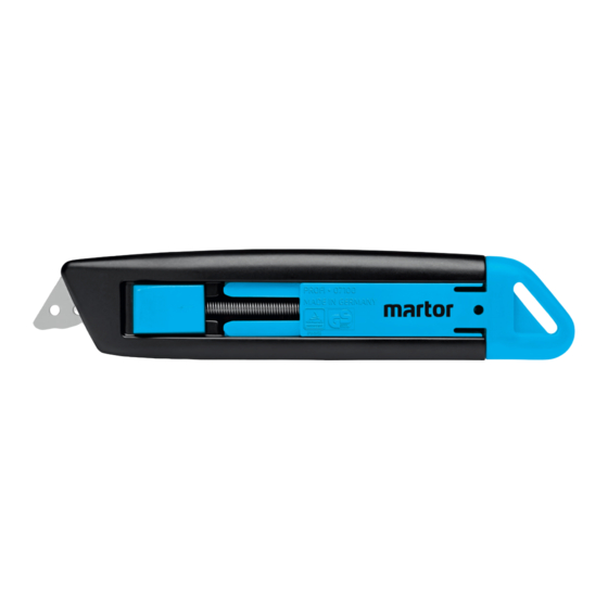Martor SECUNORM PROFI Quick Start Manual