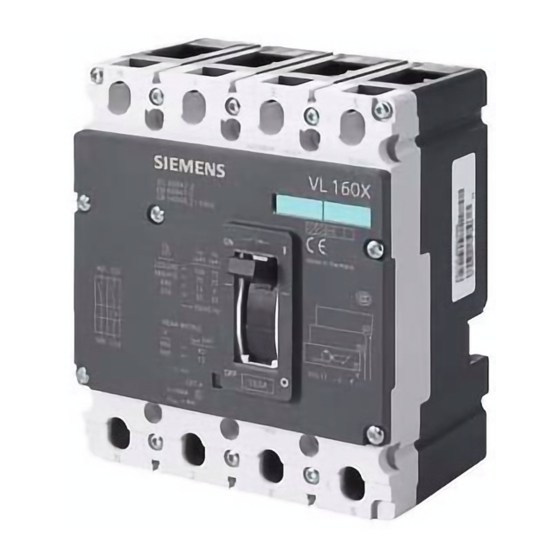 Siemens SENTRON VL160X Operating Instructions