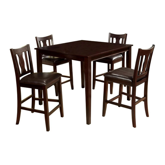 Furniture of America CM3888PT-5PK Assembly Instructions Manual