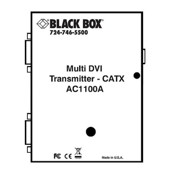 Black Box CATX Series Manuals