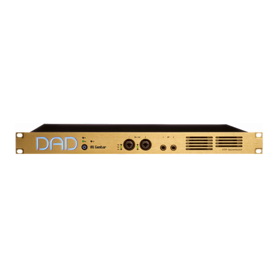DAN NTP TECHNOLOGY DAD THUNDER CORE AX Center Installation Manual